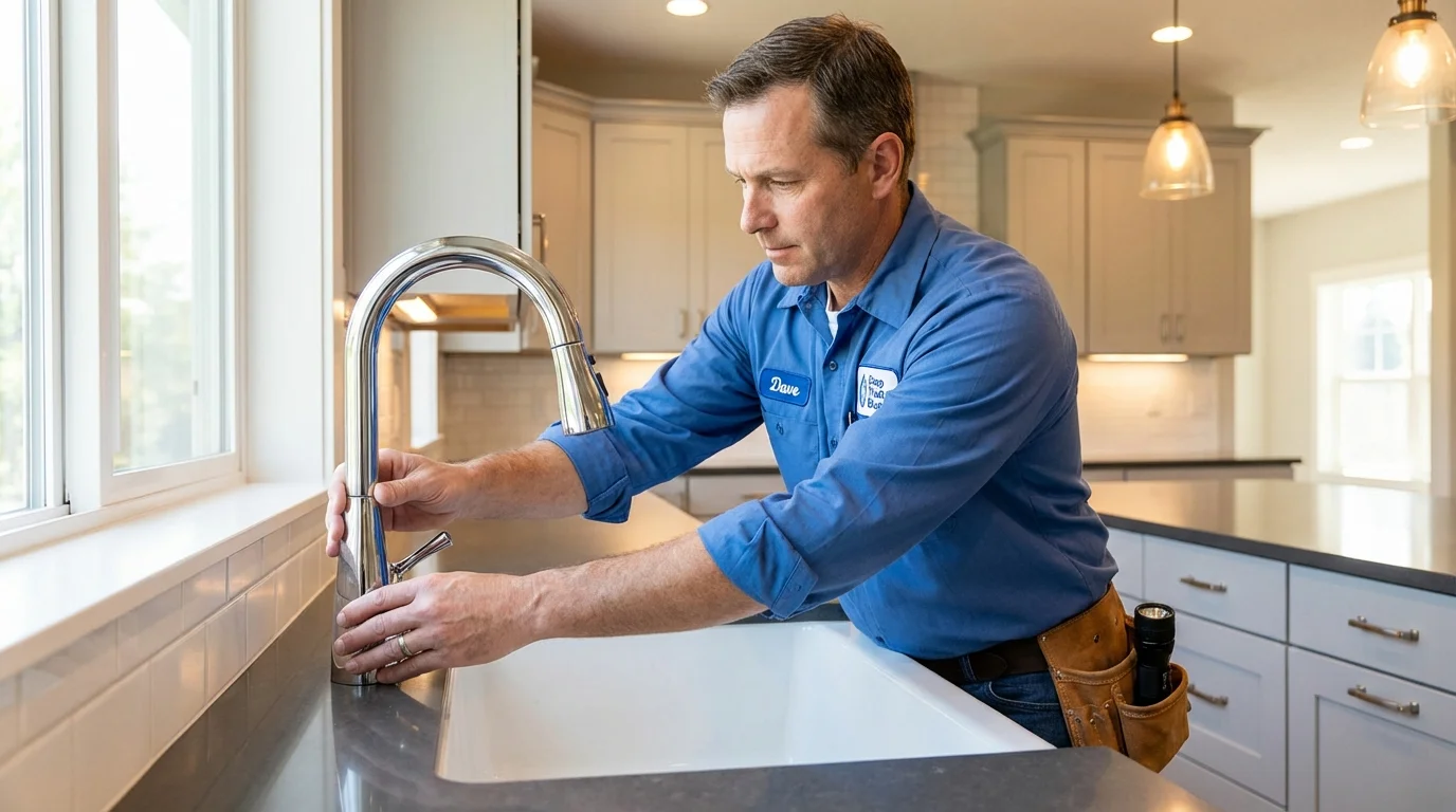 Kitchen faucet installation by Johns Plumbing LLC in South Bay